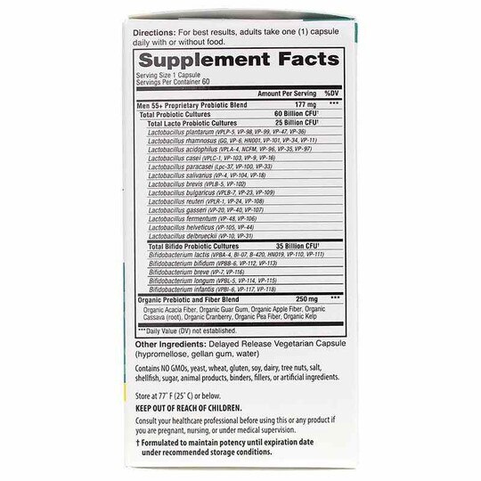 Vital Flora Men 55+ Daily Probiotic + Prebiotics Shelf Stable, VTP